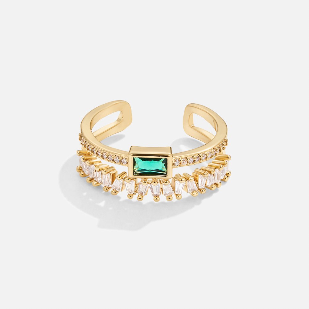 Bliss – Gelaagde kristallen ring