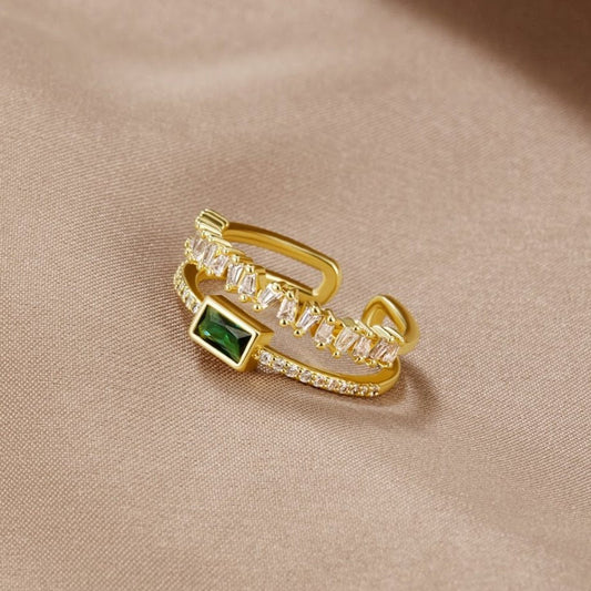 Bliss – Gelaagde kristallen ring